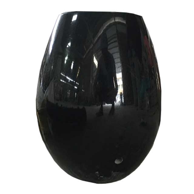 Large Size Shanxi Black Granite Memorial Vase 