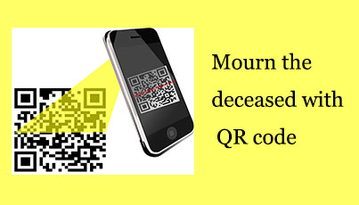 Mourn the deceased with QR code